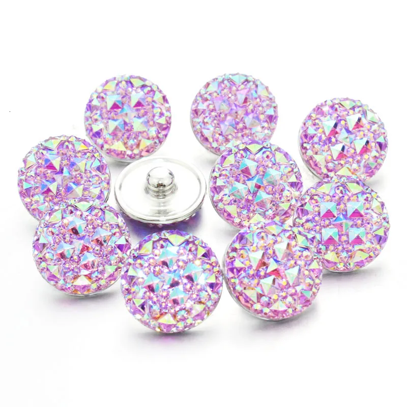 Random 10pcs/lot mixing 18mm snap button jewelry colorful Resin snap button pression bijoux watches women charm bracelet 050614