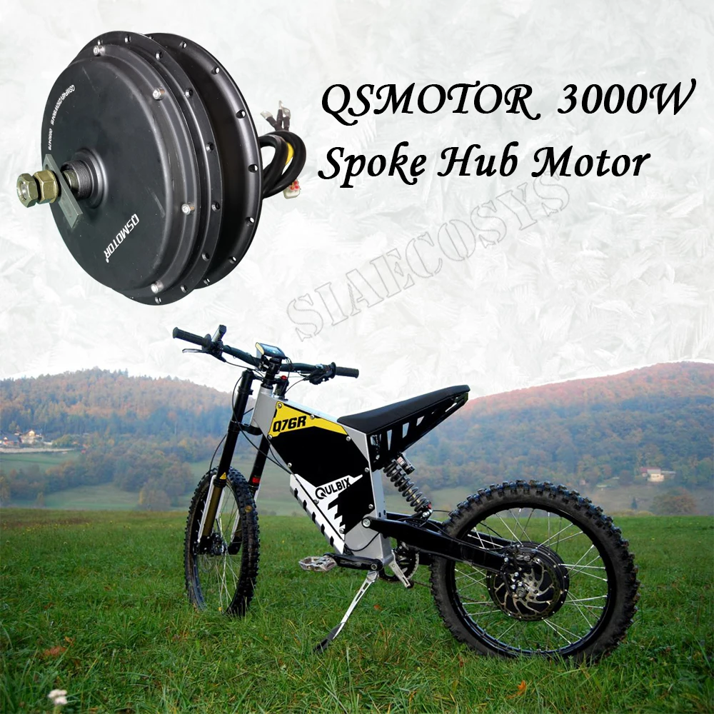 

New QS Motor spoke 3000W 205 50H V3 V3I Hub Motor for electric biccycle