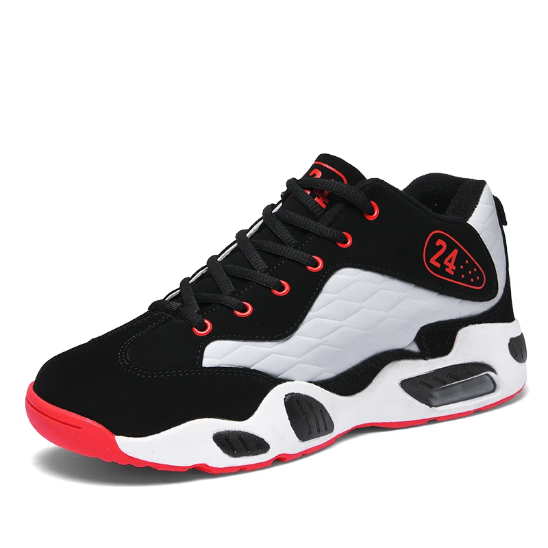 Мужские кроссовки высокого качества белые и черные баскетбольные ботинки