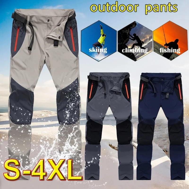 Waterproof Tactical Pants Men Cargo Spring Summer Quick Dry Trousers Men's Outdoor Sports Trekking Camping Fishing Pants  X228G