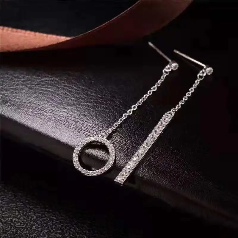 Модные женские серьги с кисточками из австрийского хрусталя элементами Swarovski