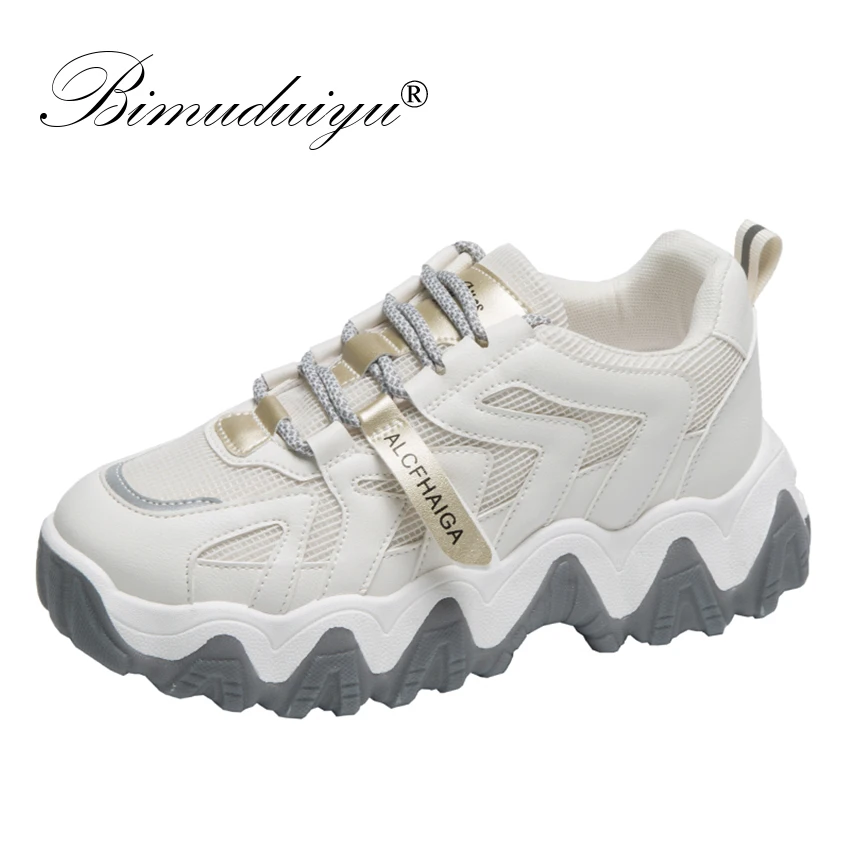 Женские кроссовки на платформе BIMUDUIYU дышащие повседневные для улицы 2020 | Обувь