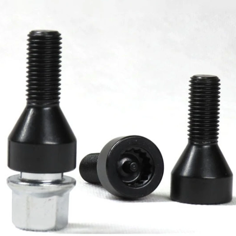 Черные зажимные болты 12 х1 5 шт. стальные 28 мм со склада с хвостовиком|Гайки и
