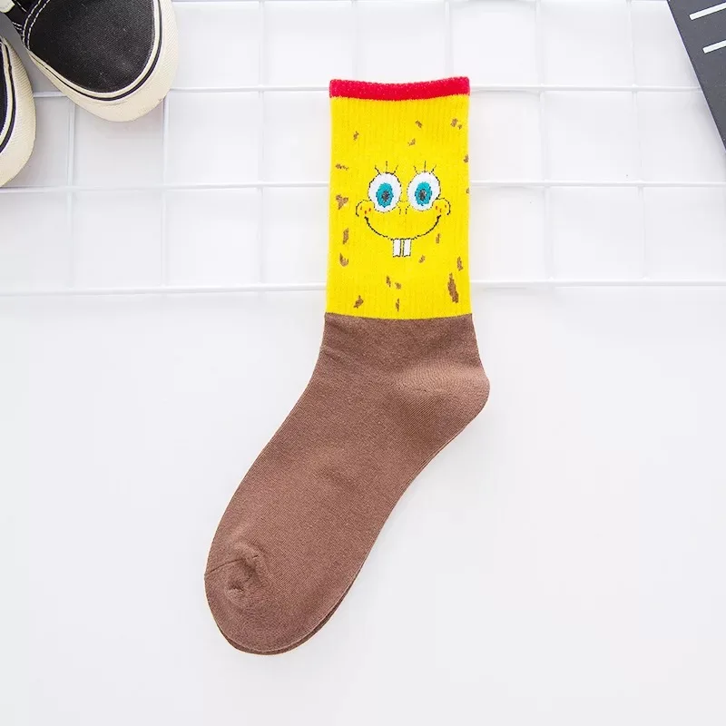 1 Стильные милые короткие носки, мужские с героями мультфильмов; Harajuku милые короткие Носки с рисунком; модные носки для скейтборда; забавные m - Цвет: 1