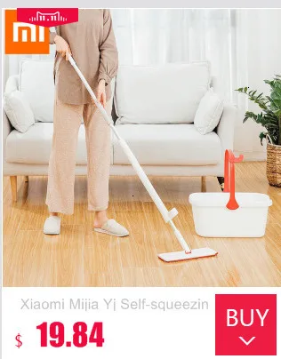 Xiaomi Mijia Yj самосжимающаяся вода Одноразовая влажная сухая Швабра двойного назначения с крючком кольцо дизайн вращение на 360 градусов для дома и офиса