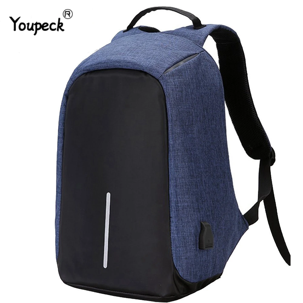Рюкзак для ноутбука 15 6 дюйма с защитой от кражи usb зарядкой Macbook Pro школьная