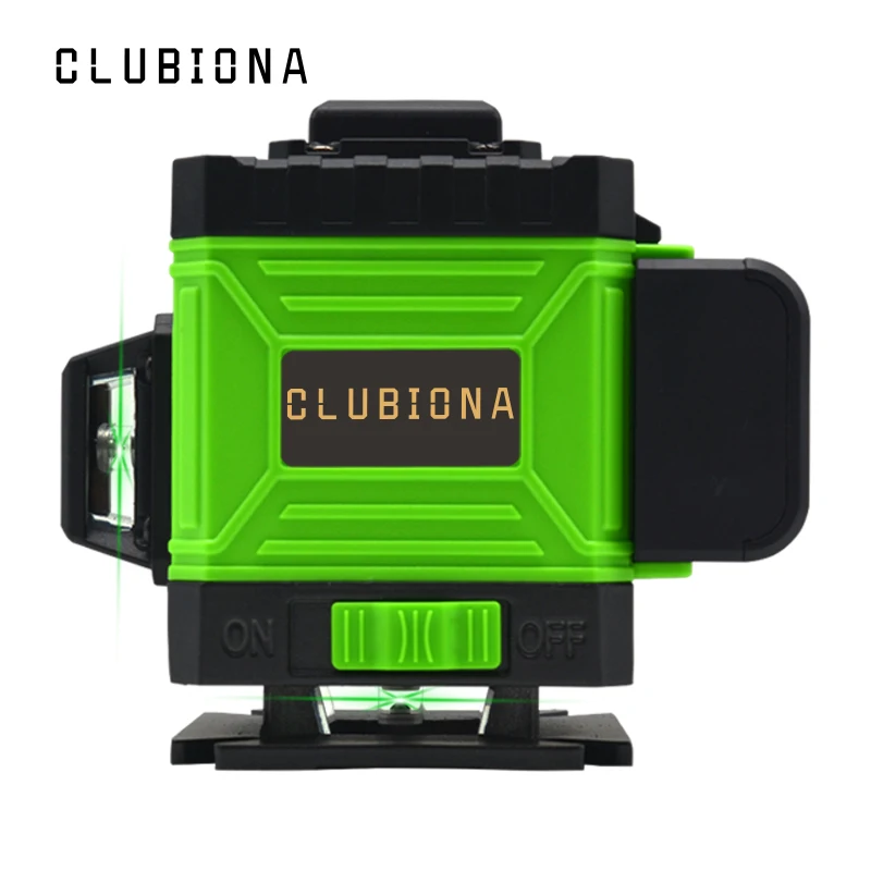 Clubiona IE12A экономичный пол и стена зеленые линии пульт дистанционного управления 3D лазерный уровень с литий-ионной батареей