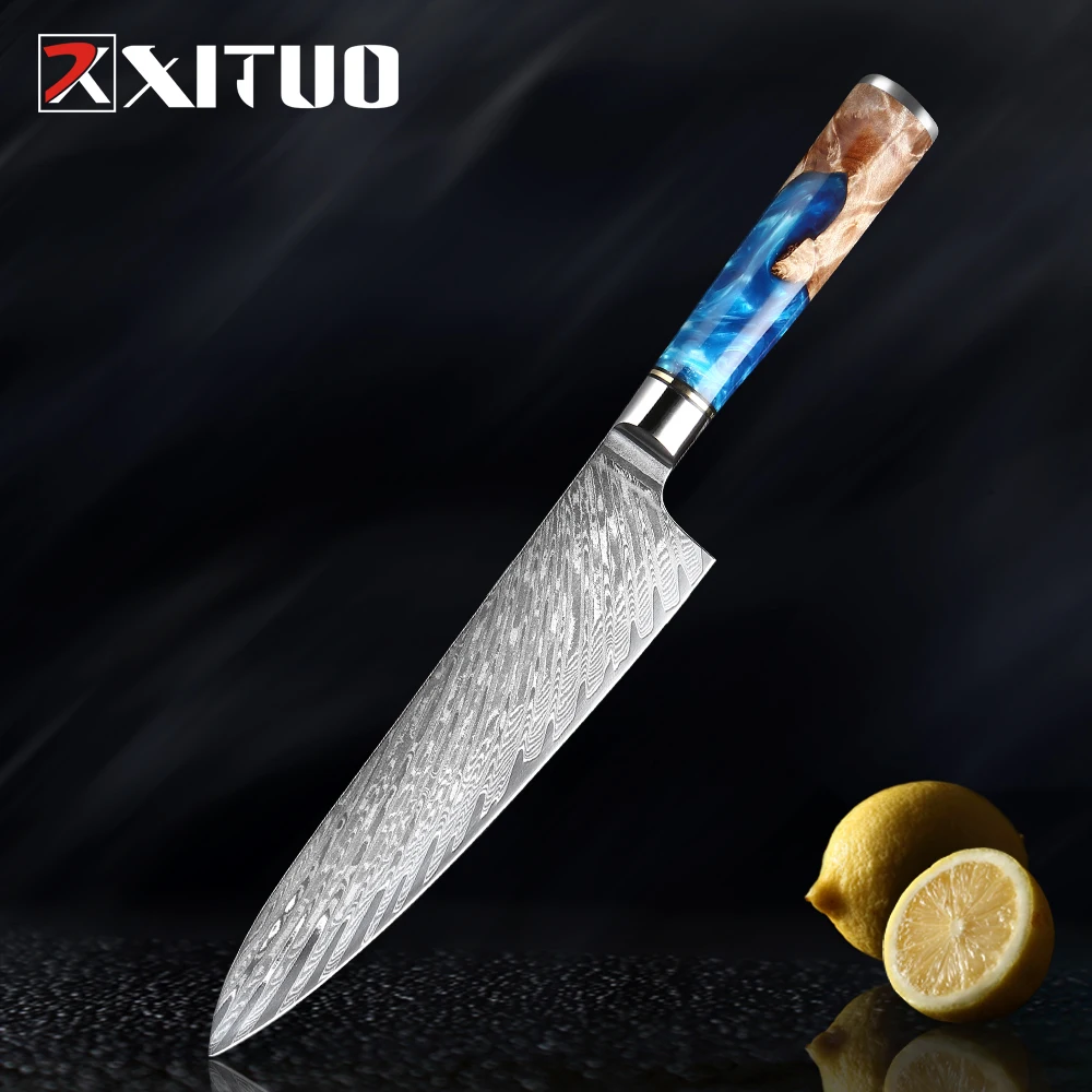Японский шеф нож XITUO VG10 из дамасской стали кухонный прибор для чистки фруктов