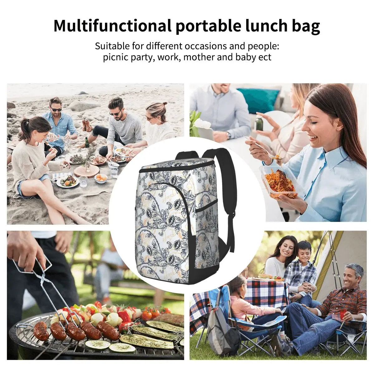 

Cooler Bag Backpack Picnic thermal Food Delivery Ice Thermo Lunch Camping Refrigerator Insulated Pack Accessories Supplies