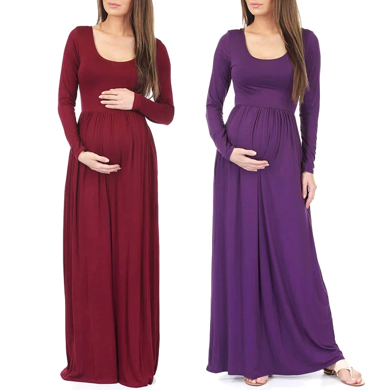 Модное платье для беременных с цветочным принтом длинное одежда фотосъемки