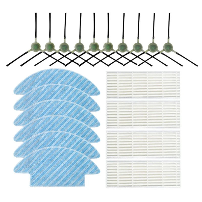 

For Lefan M210 M210S M210B Sweeping Robot Replacement Accessories Kit Side Brush Mop Cloth Hepa Filter 20 Pcs