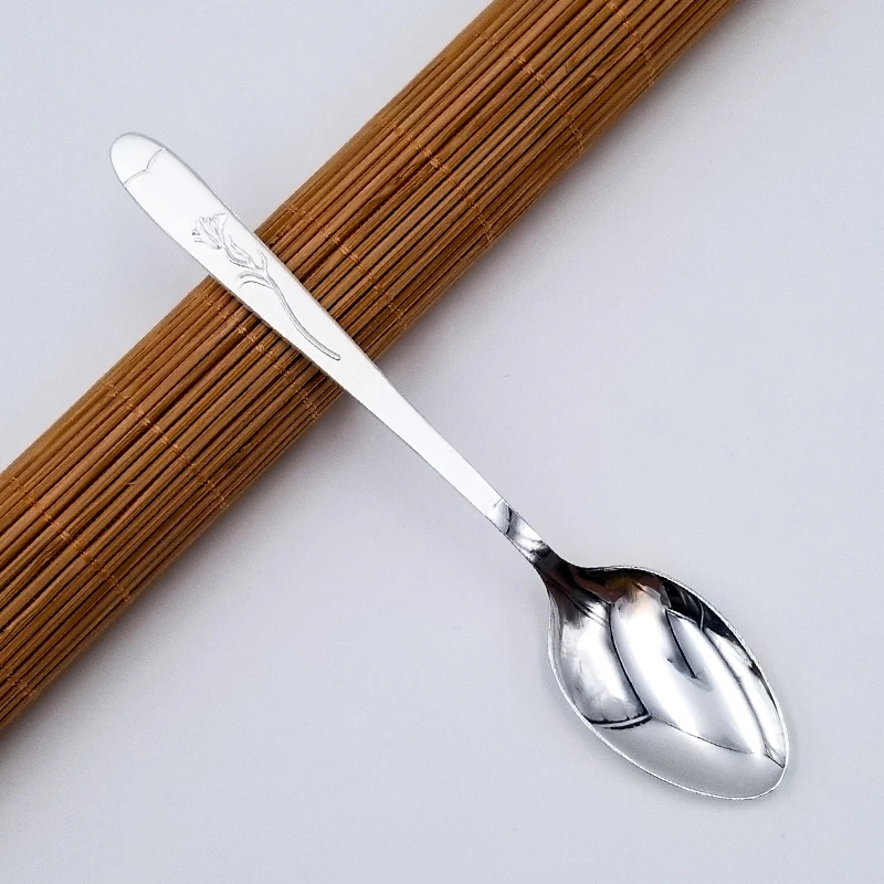 Розовая серебряная ложка 999 Серебряная с длинной ручкой домашняя Посуда рисовая