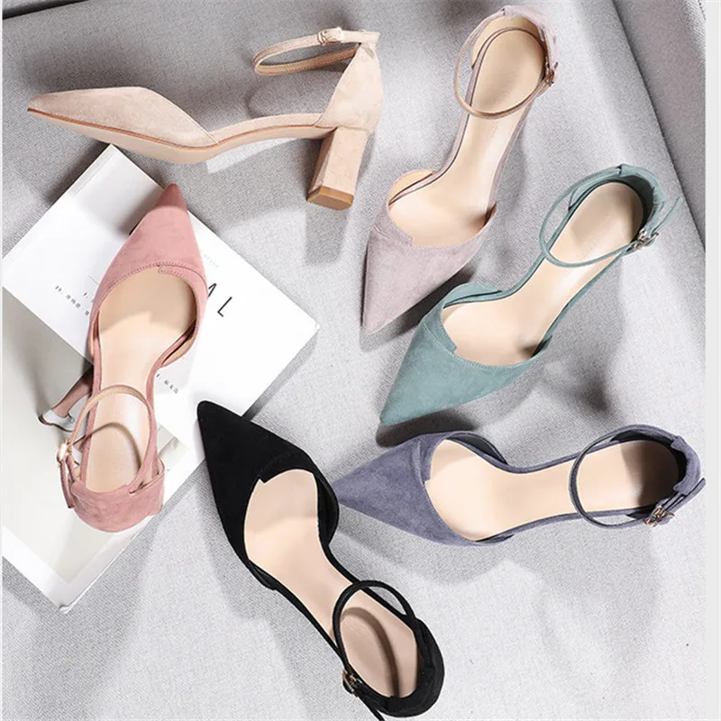 2020 обувь Женские элегантные свадебные босоножки из искусственной замши и флока