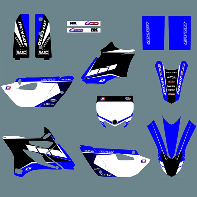

For Yamaha YZ85 YZ 85 2015-2020 Full Motocross Decal Team Graphic Sticker Kit Custom Number Fairing Decals for Dirt Bike 2019