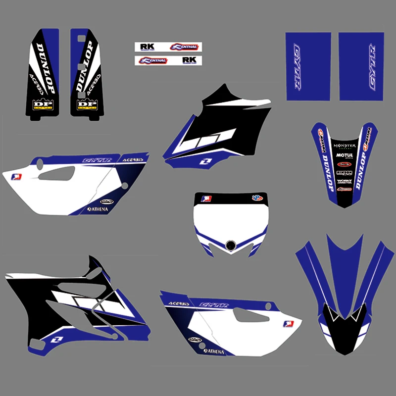 

Для Yamaha YZ85 YZ 85 2015-2020 полная наклейка для мотокросса командная графическая наклейка комплект наклеек с индивидуальным номером Обтекатели на...