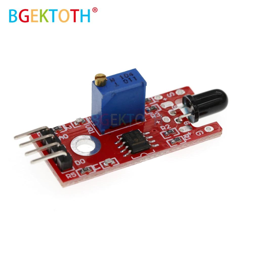 

KY-026 Flame Sensor Module IR Sensor Detector For Temperature Detecting Suitable