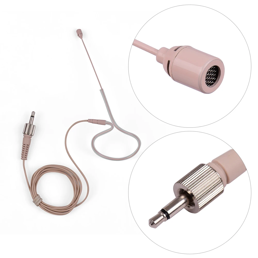 Легкий конденсаторный микрофон с одним ушным крючком 4 контактный XLR для