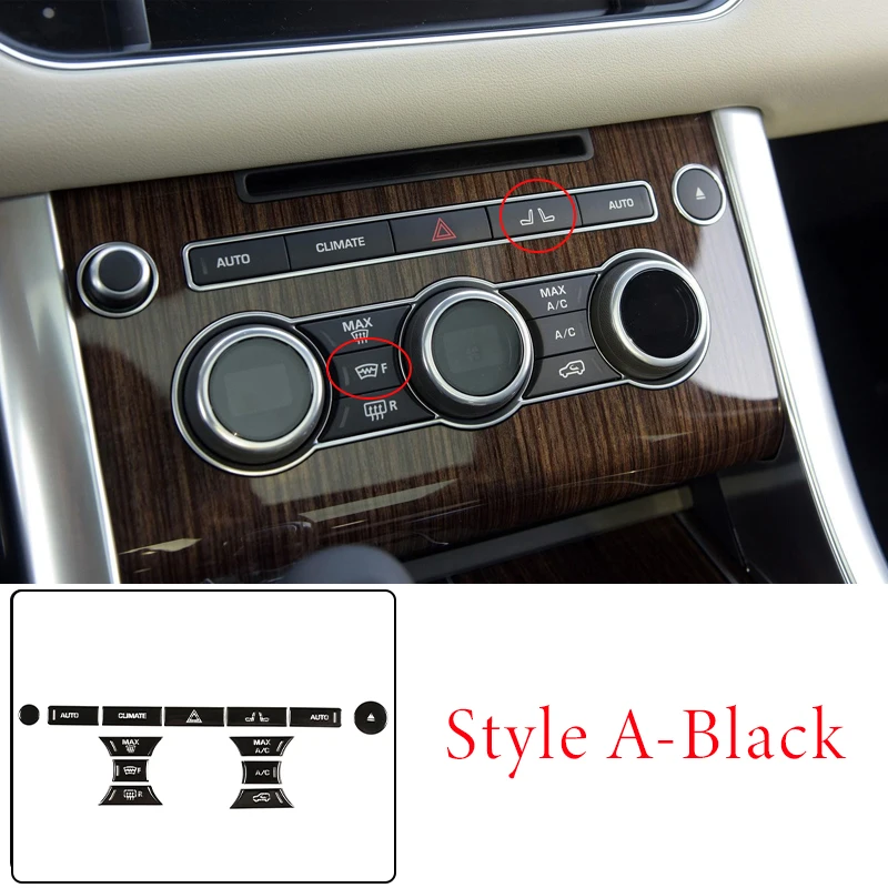 

Накладка на центральную консоль автомобиля для Land Rover Range Rover Sport/Vogue 2014-2017, накладка на кнопки из сплава автомобиля кондиционер воздуха с центральным управлением