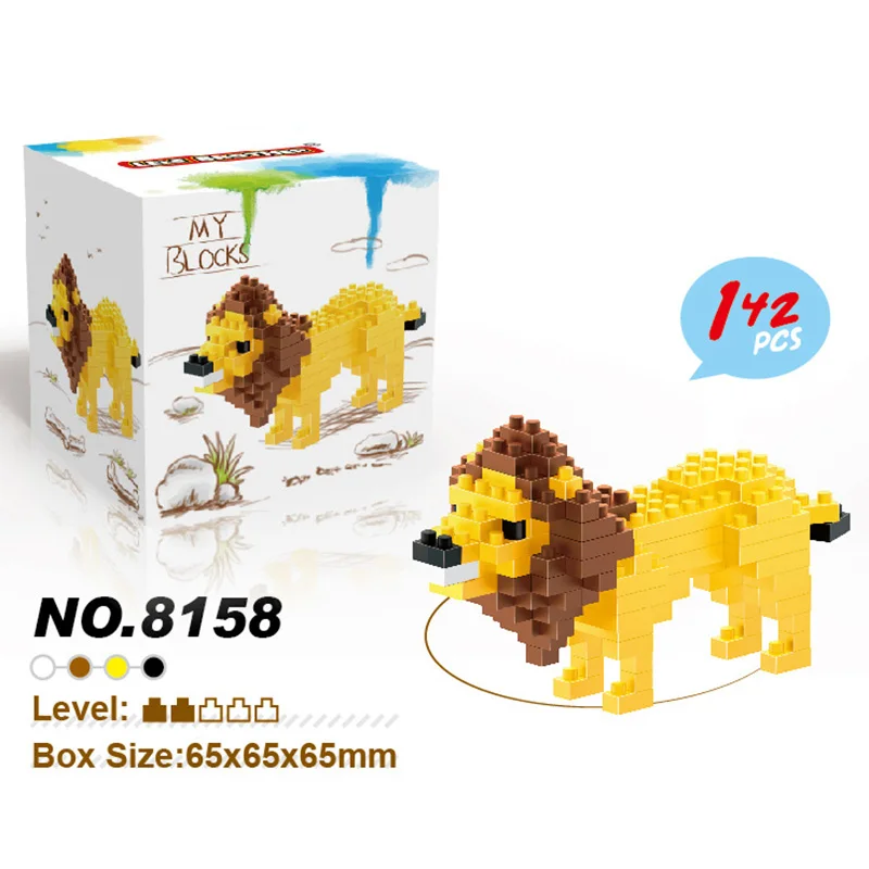 Мини Строительные блоки с животными серия рождественских подарков на день