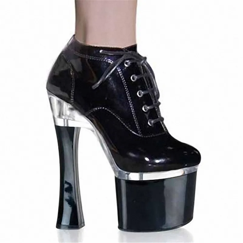 18cm ultra high heel waterproof platform with high support single shoe, model and ankle Dance Shoes