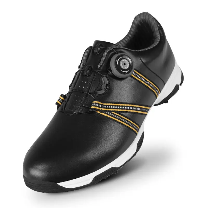 Мужские Нескользящие кроссовки для гольфа из натуральной кожи