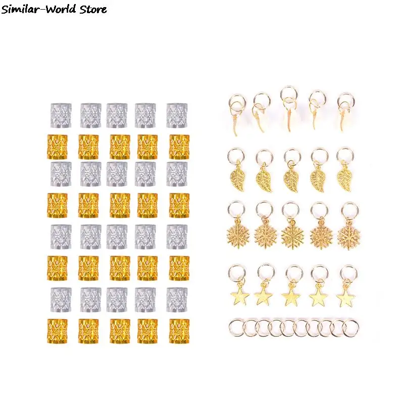 80/90/100 шт. металлические африканские Кольца для волос |
