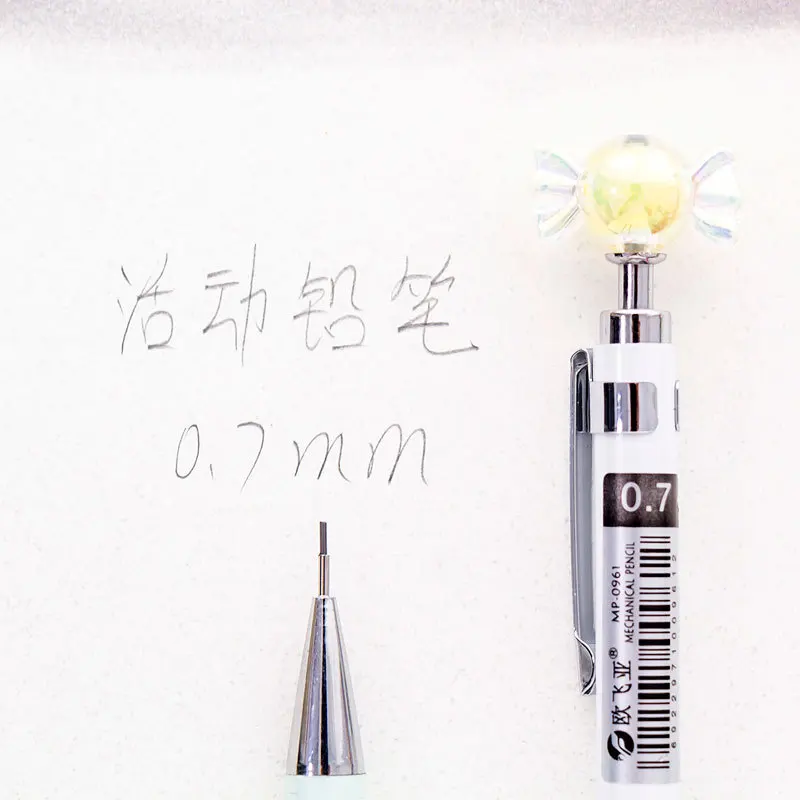 

36 pcs/lot Metal Crown Mechanical Pencil Colorful 0.7 mm Automatic Drawing Pen School writing Supplies Stationery gift