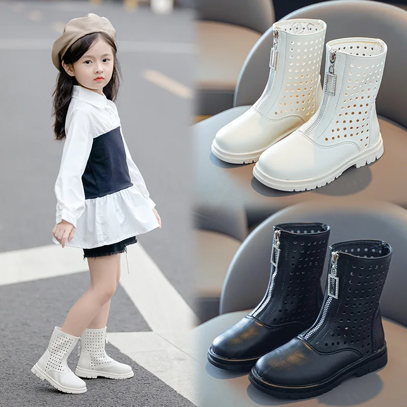 Осенние ботинки для девочек сандалии летняя обувь детей модные детские