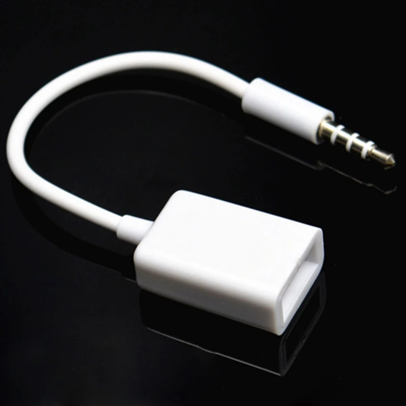 USB Кабель-адаптер для передачи данных/зарядки 3,5 мм аудиоразъем AUX к USB 2,0 Мужской Кабель-адаптер для зарядки