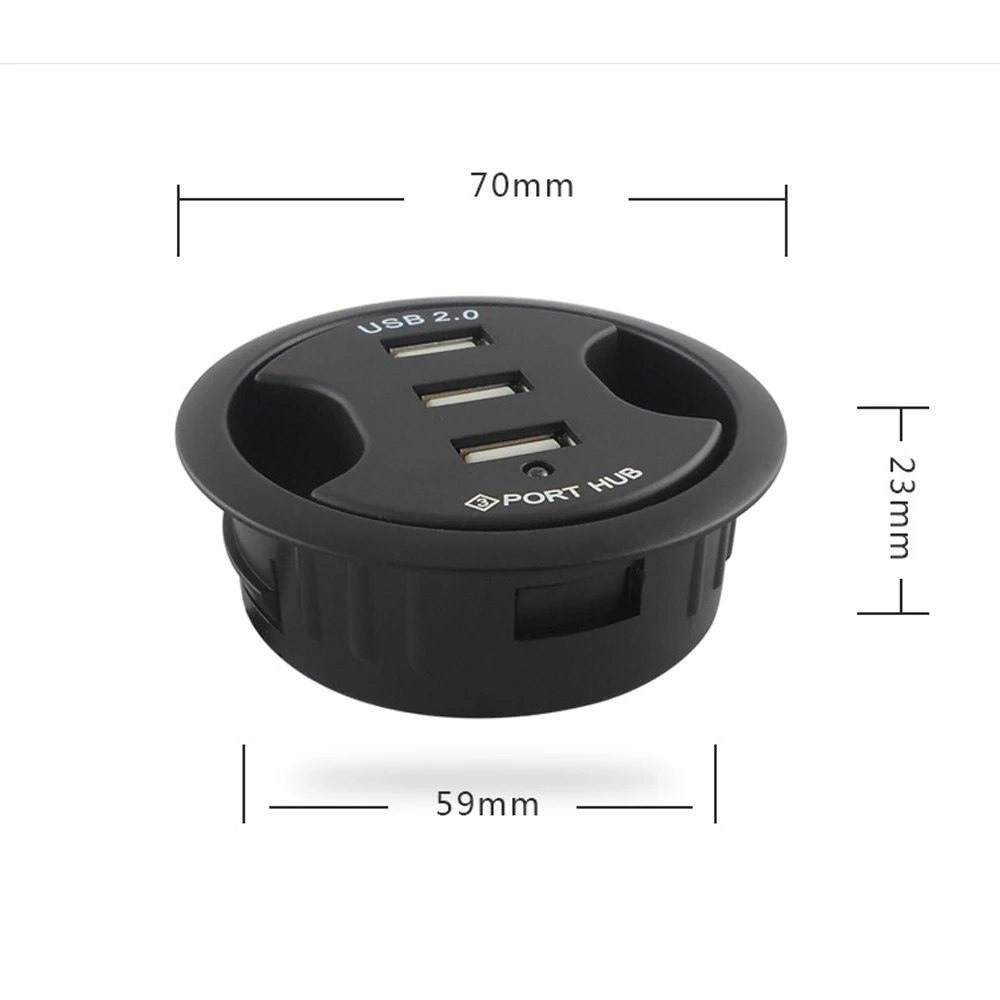 

USB HUB Mount In Desk HUBs USB 3.0/2.0 HUB With SD/TF Card Reader External Stereo Sound Type C Port For PC/Tablet USB Splitter