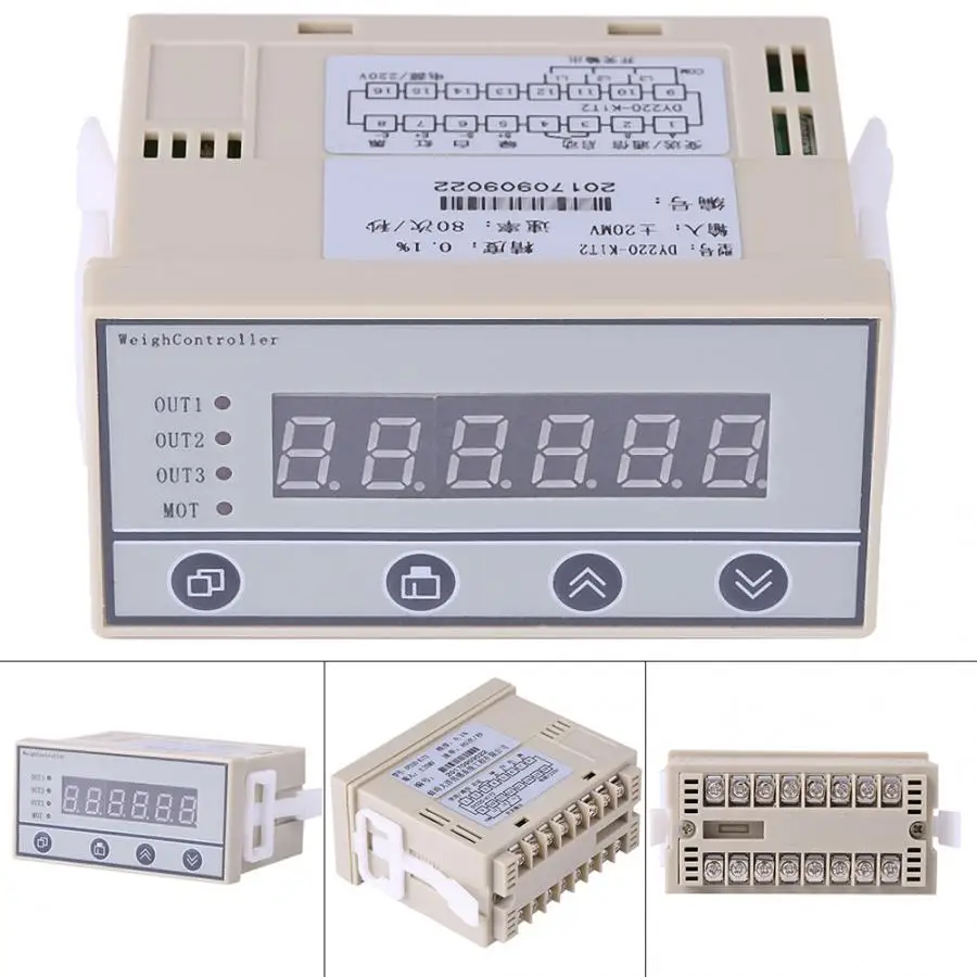 Горячая Распродажа, 220V Высокая точность взвешивания контроллер Вес индикатор 6-значный цифровой светодиодный Дисплей Лидер продаж