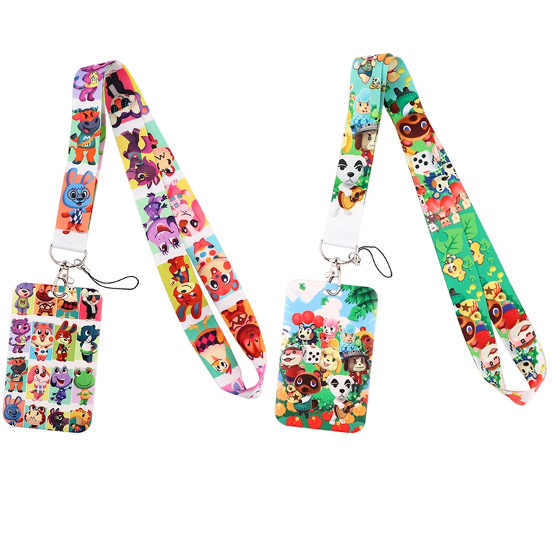 

Шнурок для ключей G2212 с мультяшными животными, ремешок на шею, держатель для карт, удостоверения личности, цепочка для ключей в тренажерном з...