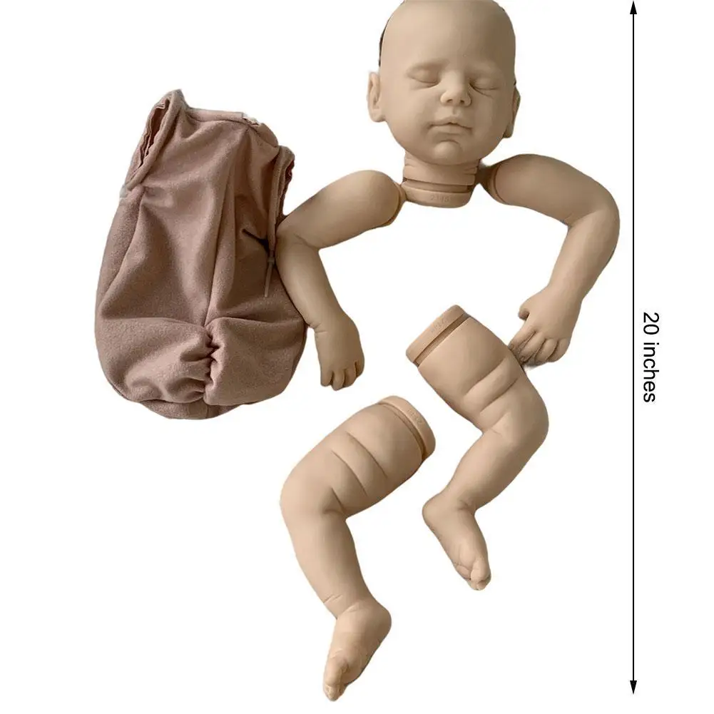 

20 Inch 2148 Rebirth Doll Kit Realistic Sweet Sleeping Baby Unfinished Doll Parts DIY