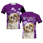 Футболки CLOOCL с изображением животных, 3D футболки с рисунком собаки Make Life, футболка с цветочным принтом Shih Tzu, уличная одежда для мужчин и женщин