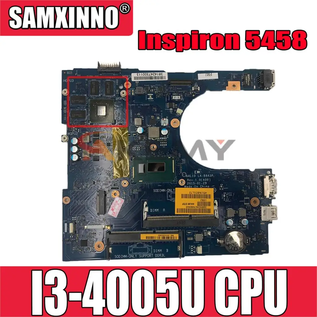 

Оригинальная материнская плата для ноутбука DELL Inspiron 5458 5758 5558 I3-4005U SR1EK N16V-GM-B1 материнская плата CN-00KMM8 00KMM8 LA-B843P