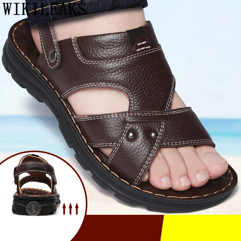 

Summer Sandals Men Casual Shoes Mens Sandals Genuine Leather Outdoor Beach Sandals Designer Shoes Men 2021 Zapatos De Hombre
