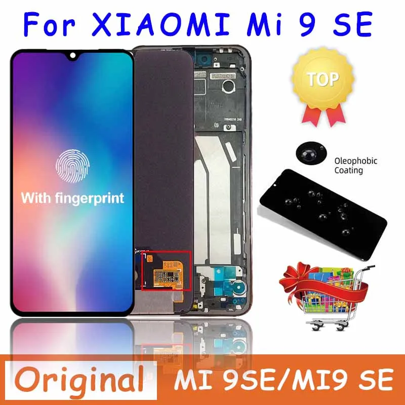ЖК-экран Super Amoled 5,97 дюйма для Xiaomi Mi 9 SE, сменный ЖК-экран для Xiaomi Mi9 SE, Mi 9SE со сканером отпечатка пальца, M1903F2G, ЖК-дисплей