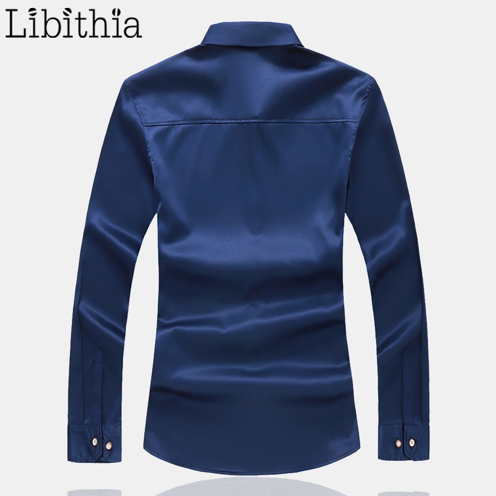 Libithia/мужские рубашки с принтом и длинными рукавами сезон осень большие размеры 7XL