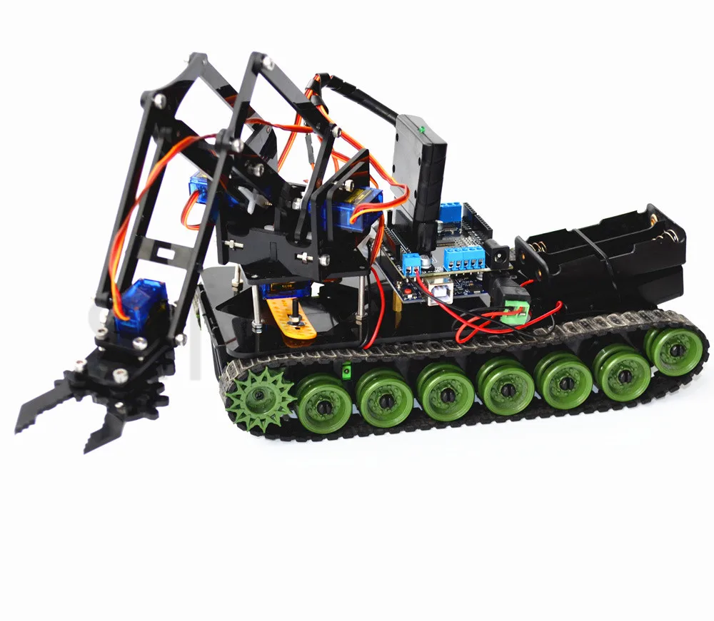 Робот танк с дистанционным управлением пожарный arduino ps2 mearm акриловый SNAR11|Наборы