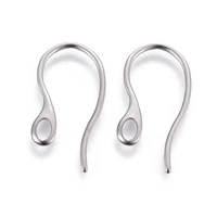 200pcs 304 stainless steel earring hooks ear wire hook findings for diy jewelry making earrings accessories 12x22x1mm