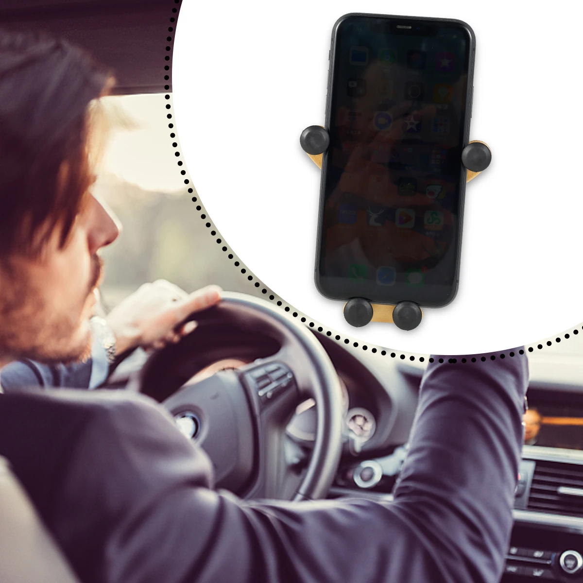 Автомобильный держатель для телефона с вентиляционным отверстием крепление