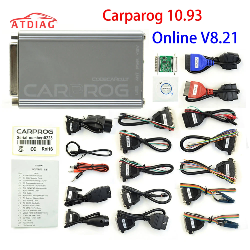 Carprog V8.21 онлайн V10.93 Авто ЭБУ чип Тюнинг полный Универсальный Автомобиль Prog ремонт