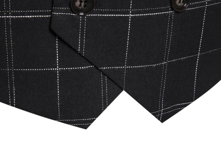 Seenimoe, мужской жилет, M-3XL, мужской деловой Блейзер, жилеты, Повседневный, в полоску, в клетку, двубортный, с отложным воротником, деловой Блейзер, жилеты