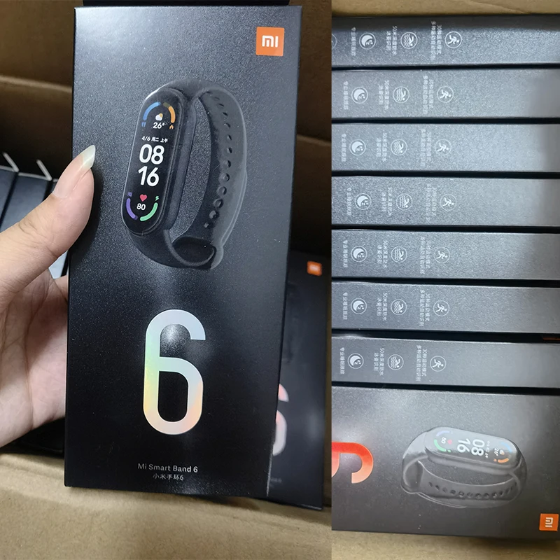 Новейший умный Браслет Xiaomi Mi Band 6 1 56 ''с большим дисплеем фитнес трекер с