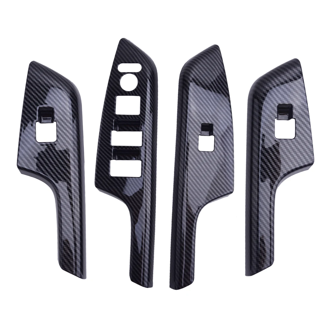 Панель переключателя стеклоподъемника в стиле углеродного волокна 1 комплект