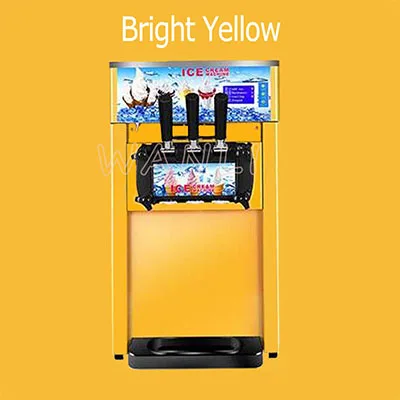 bright yellow Производитель мороженого 1.8л* 2 коммерческое автоматическое йогуртное мороженое машина 3 вкуса маленькая мягкая машина для мороженого 220 В/110 В - Цвет: bright yellow
