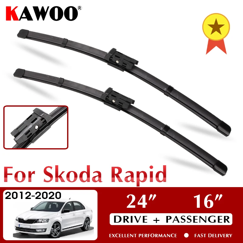 

Car Wiper Front Car Wiper Blade Blades for Skoda Rapid 2012-2020 Windshield Windscreen Window 24"+16" LHD RHD