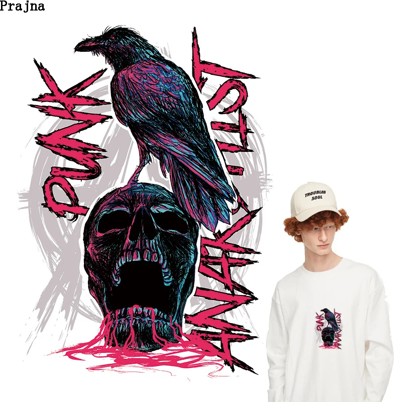 Праджня теплопроводная поливинилхлоридная патчи с черепом в стиле панк рок для