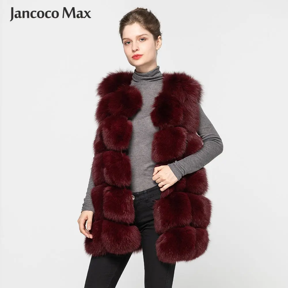 Новое поступление женский жилет из натурального Лисьего меха зимний толстый