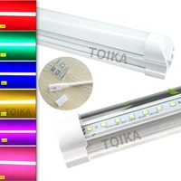 Toika 100-Pack 2ft 10W 600mm T8 Integrated LED Tube Light  Tube Lamp 0.6m red green blue yellow pink Colorful Tube AC85-265V